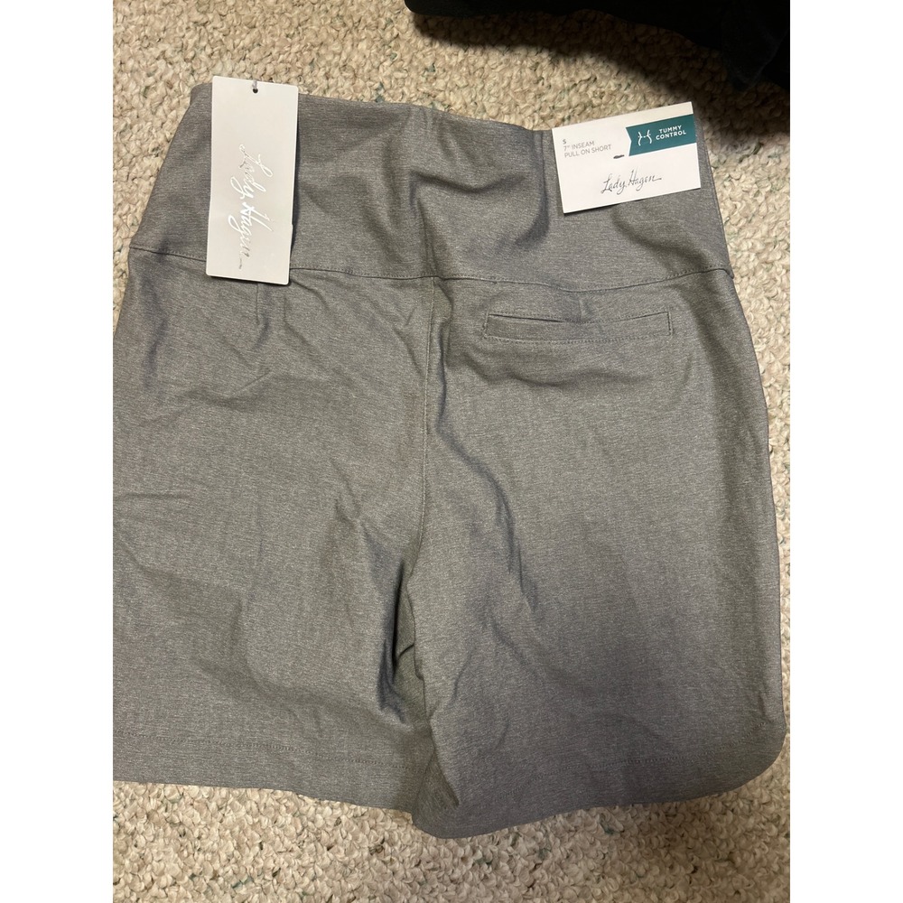 Lady Hagen Women's Golf Shorts, Tummy Control, Pull On, Gray - Picture 2 of 3
